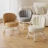 Children's Rotating Stool with Backrest and Silent Wheels
