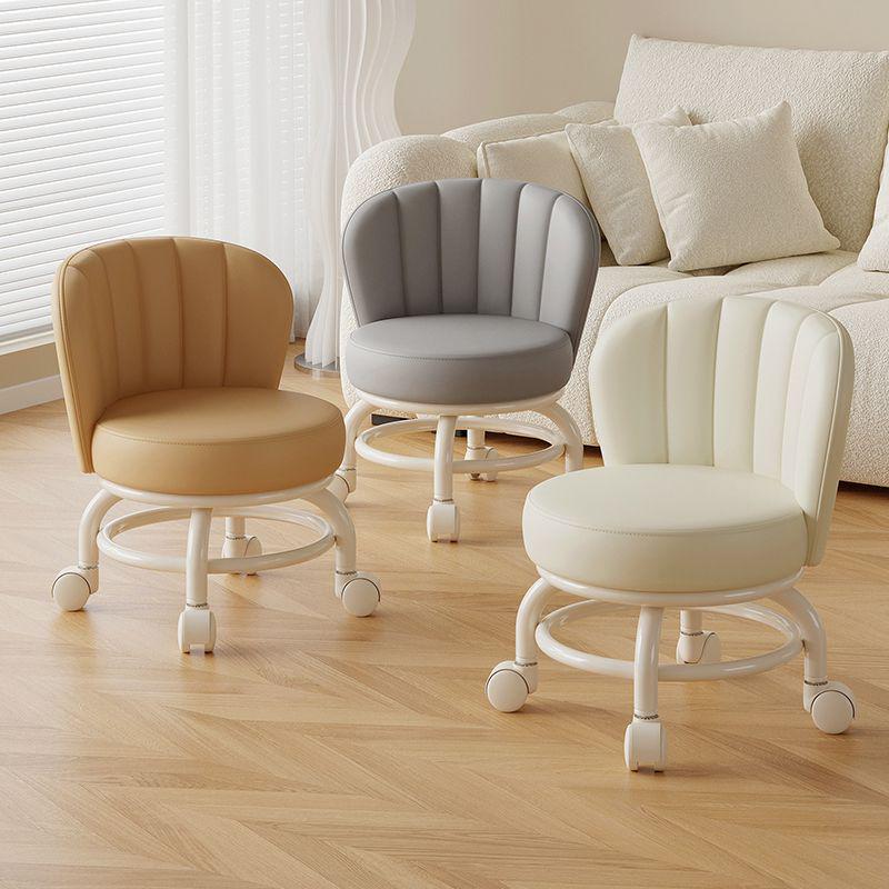 Children's Rotating Stool with Backrest and Silent Wheels