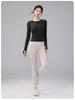 Women's Quick-Dry Long Sleeve Yoga and Running Top - Round Neck, Thickened for Autumn/Winter