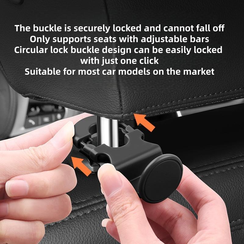 2Pcs Car Back Seat Hook Auto Interior Organizer Accessories 20Kg Heavy Duty For Grocery Bag Car Headrest Hanger Storage Hook
