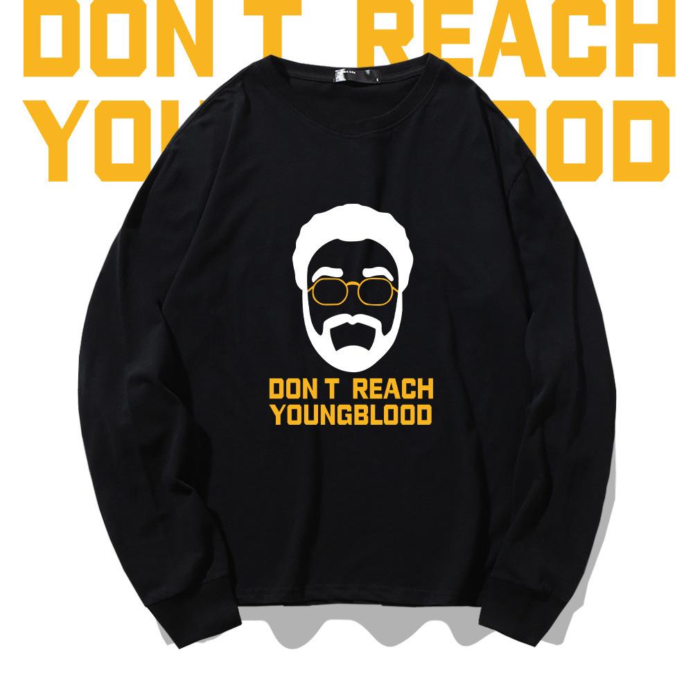 European and American trendy brand long-sleeved t-shirt male Uncle Drew avatar t-shirt spring and autumn printing round neck pure cotton loose
