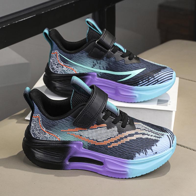 Children's Sports Shoes 2025 Spring and Autumn New Middle-aged and Older Boys' Mesh Breathable Boys' Soft-soled Shock-absorbing Running Shoes