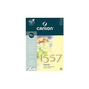 Bloc de dessin - CANSON - 1557® A4 - 30 feuilles - 180 g - Fabrication française