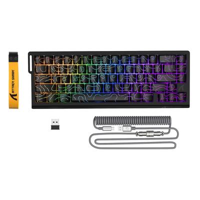 ATTACK SHARK X68PRO HE Gaming Rapid Trigger Three Connection Modes 8K Magnetic Analog Full Key 8K Polling RGB C01 Cable Gaming Web QMK 5000mAh