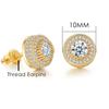 Iced Out Zirconia Stud Earrings For Men Hiphop Gold Color Plated Male Earing Fashion Punk Jewelry Gift Shiny Accessories OHE001