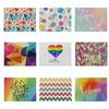 Geometric Letters Kitchen Placemat Colored Cotton Linen Table Mats 40X30cm Abstract Pattern Waterproof Western Placemat Coasters