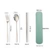 Portable Stainless Steel Cutlery Set: Fork, Spoon & Chopsticks - Ideal for Students & Outdoor Use