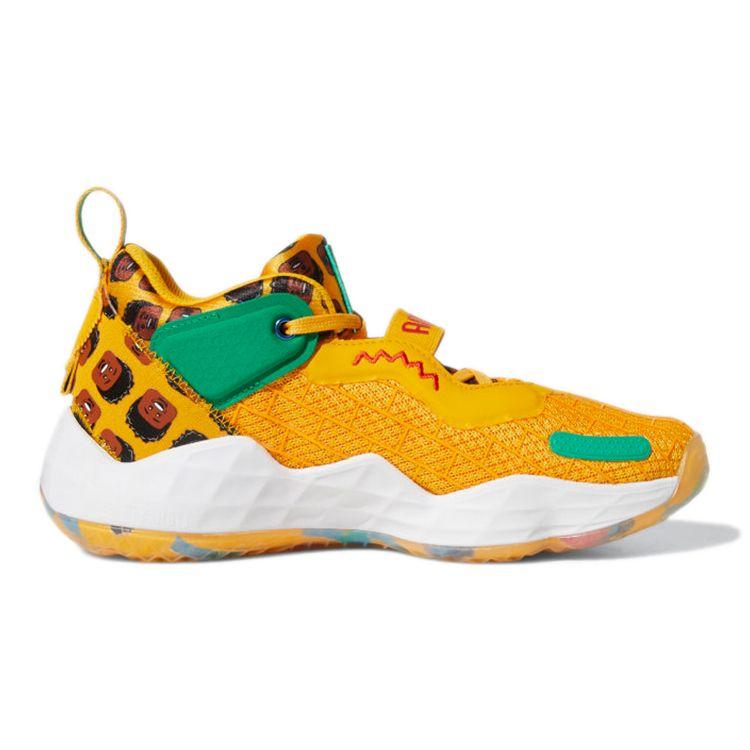 LEGO X Adidas D.O.N. Issue #3 Big Kid Minifig Kids Sneakers Yellow Core-Black Green GZ5512