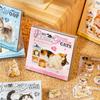 20sheets Hairy Diary Series Kawaii Ins Cartoon Cat and Dog Die Cutting Sticker Book DIY Handmade Scrapbook Aesthetic Stationery