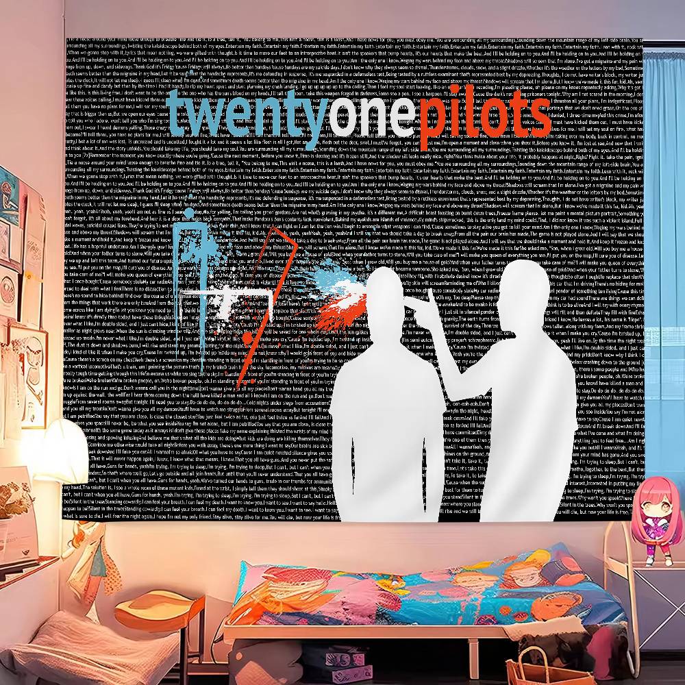Twenty One Pilots Cartoon Tapestry Bohemian Wall Tapestries Mandala Home Decor