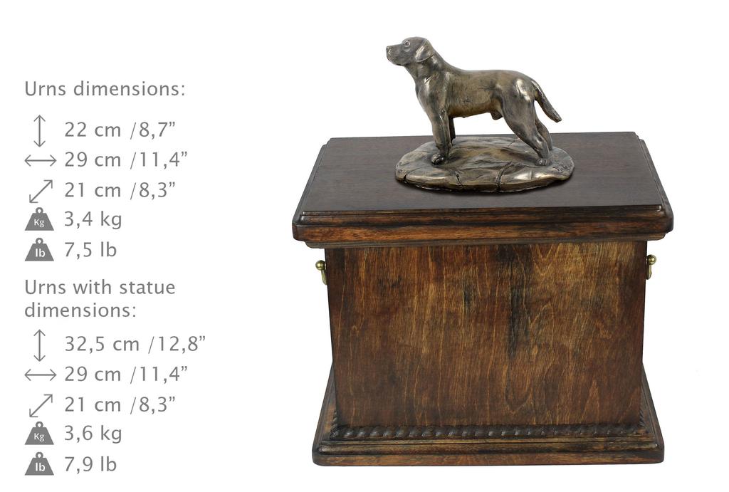 Labrador Retriever - urn for the ashes of a dog, urn with a statuette, elegant urn in the classic style of the Art-Dog brand