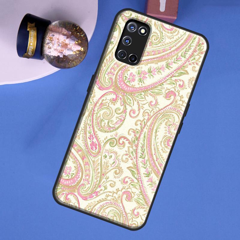 Floral Paisley Pattern Phone Case For Oppo A60 A40 A80 A16 A76 A96 A91 A15 A17 A74 A94 A54 A57S A18 A38 A58 A78 A98