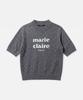 MARIE CLAIRE Essential Logo Cashmere Wool Short Sleeve Knit (Magdkn14Mmg)