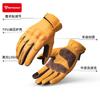 Mens Leather Motorcycle Gloves All Season Windproof Riding Touchscreen Compatible Retro Biker