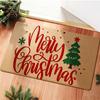 Buffalo Plaid Merry Christmas Floor Mat front porch villa entry terrace backyard cabin household decorative seasonal door mat