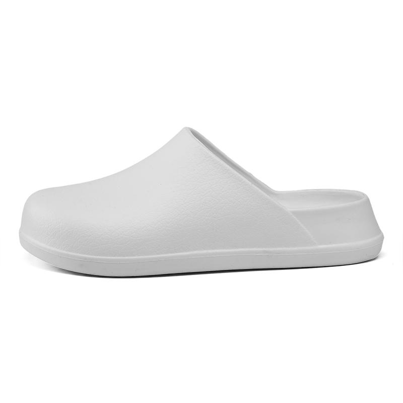 

Новые кухонные мужские туфли повседневные мужские тапочки водонепроницаемые масляные рабочие туфли взрывоопасный стиль мужская обувь летние мужские сандалии 36-37 белый