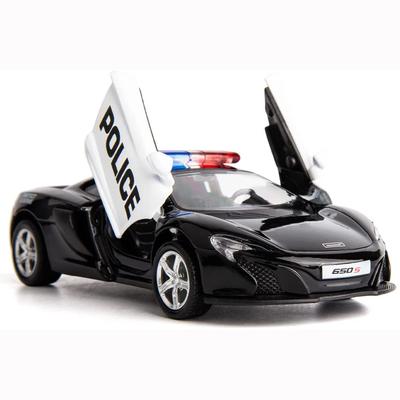 Polizeiauto-Modell im Maßstab 1:36, Zinklegierungs-Druckguss-Rückziehfahrzeuge, Kinderspielzeug für Jungen und Mädchen als Geschenk