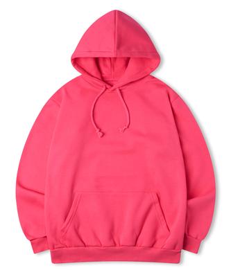 Wesentliches Regular Kapuzenpullover mit Fleecefutter Tiefrosa