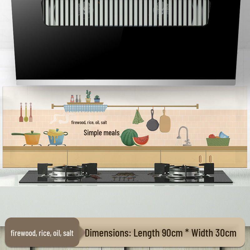 High-Temperature Resistant, Fireproof, Waterproof Kitchen Wall Sticker - Oil & Stain Proof for Stove, Range Hood, and Tile