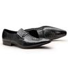 Men Casual Leather Shoes Crocodile Pattern Luxury Dress Shoes Slip-on Wedding Shoes Leather Brogues Big Size 38-48