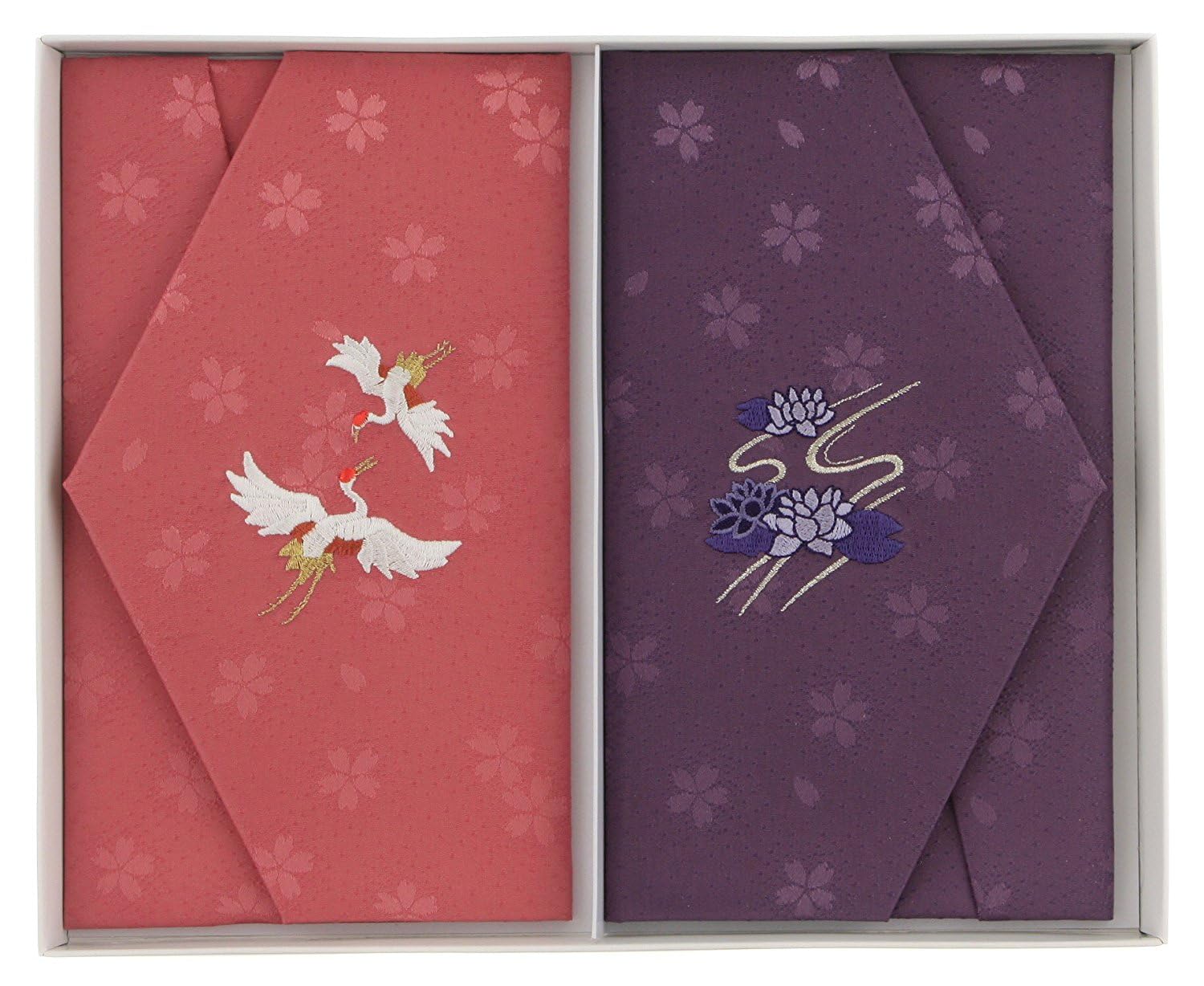 

Daiko Sangyo Эстер Сакура Шелк Фукуса (Ткань Упаковочная ткань) с золотым конвертом, набор для празднования/соболезнования, сделано в Японии, розово-фиолетовый, 758