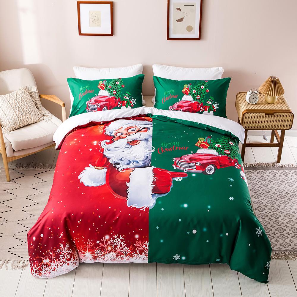 Christmas Duvet Cover Bedding Set 200x200 Double King Queen Single Size 2 People 220x240 White Nordic Bed Cover 135 Quilt Cover