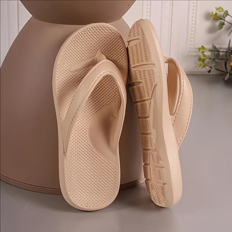 Women's Stylish Casual Solid Colour Flip-flops, Comfortable and Soft, Suitable for All Seasons, Perfect for Everyday Life, Work or Beach Holidays