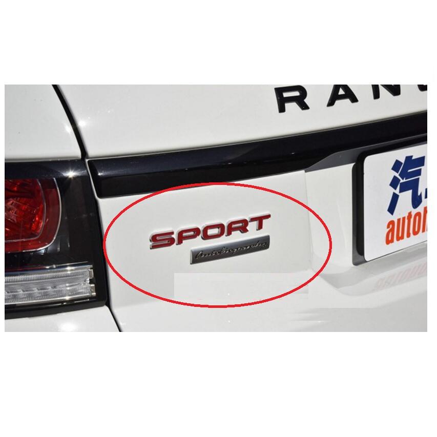 Black Red Chrome Silver Letters SPORT Trunk Emblems Symbols Badges Sticker