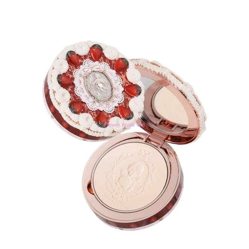 Flower Knows Colección Perla de Concha Polvo Horneado Color Mixto Polvo Miel Polvo Fijador de Maquillaje Mate Transparente Brillo Bronce Natural