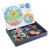 Interactive Educational Teaching Clock Hands-On Learning Tool Durable Design Moveable Arms Vibrant Clear Markings For Classroom Home Use