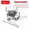 Xiyi 304 Stainless Steel Lunch Box with Lid & Cutlery Set