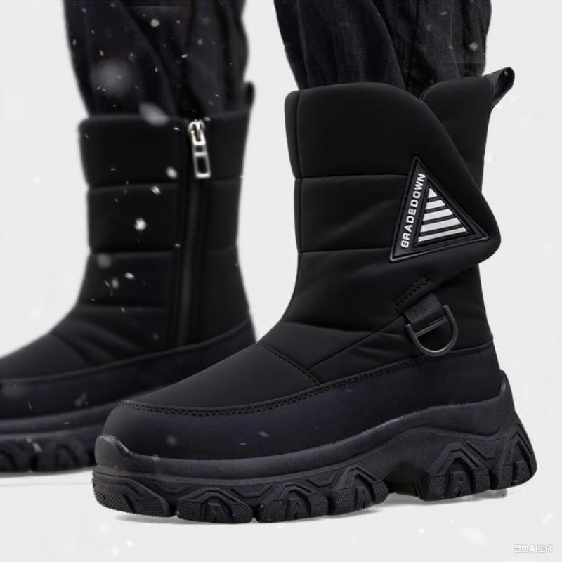 Fashion Fashion Round Toe Zip Design Brand Platform Women Boots Comfortable Waterproof Fluffy Snow Boots Winter Warm Botas Para Mujer