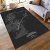 Nürburgring Track Map for Car Racing Enthusiasts Rug Suitable for Use As an Anti-slip Game Mat for Living Room and Bedroom Sofas