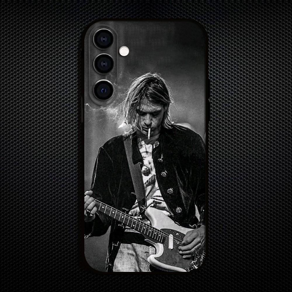 K-Kurt C-Cobain Rock Phone Case For Samsung Galaxy A73/A72/A71/A70/A53/A52/A51/Others Soft Black Shell
