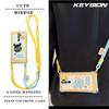 KEYSION Crossbody Strap Phone Case for OPPO A5 2020 Cute Cartoon Long Lanyard Mirror Shockproof Cover for OPPO A9 2020