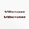 New color blocking Letter V8 BITURBO Emblem for Mercedes Benz AMG Car Styling Fender Logo Sticker Chrome Black Red Accessories qq1