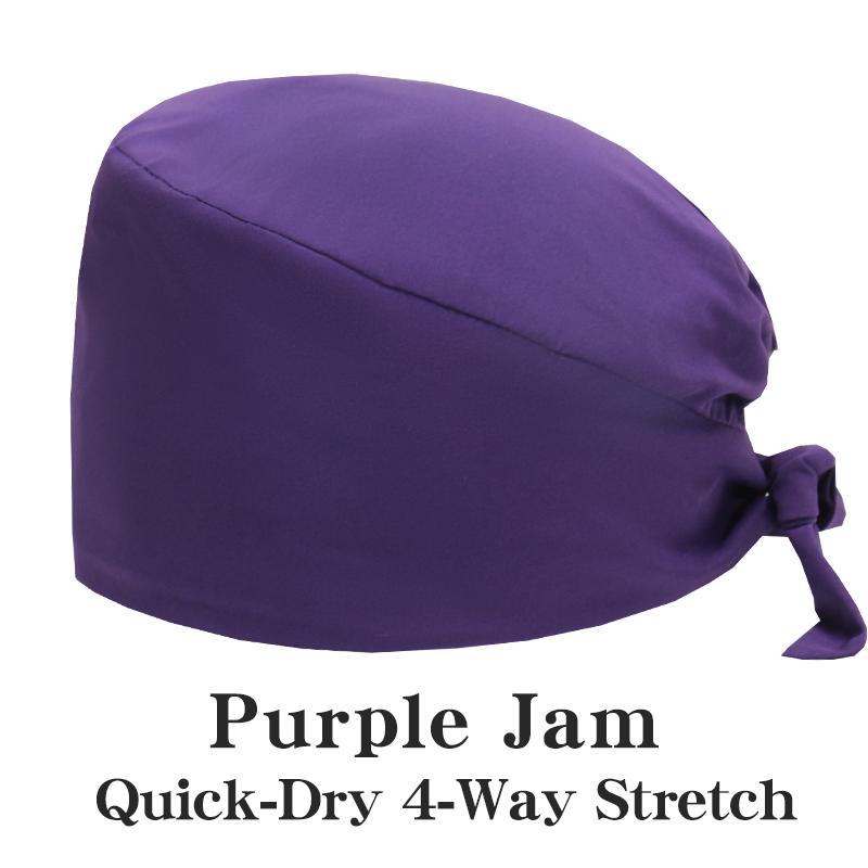 Customized Solid Color Dental Doctors Cap Women Men Nursing Hat Laboratory Pet Vet Breathable Medical Scrub Caps with Buttons