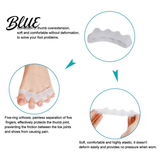 Bunion Treatment Device 1 Pair Toe Separators for Overlapping Toes Daytime Corrector Support Sneakers Hallux Valgus Relief Soft SEBS Spacer