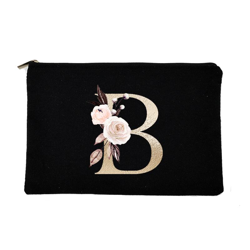 Bridesmaid Makeup Bag Letter Print Travel Cosmetic Case Female Beauty Organizer Toiletry Storage Pouch Purse Wedding Bride Gift