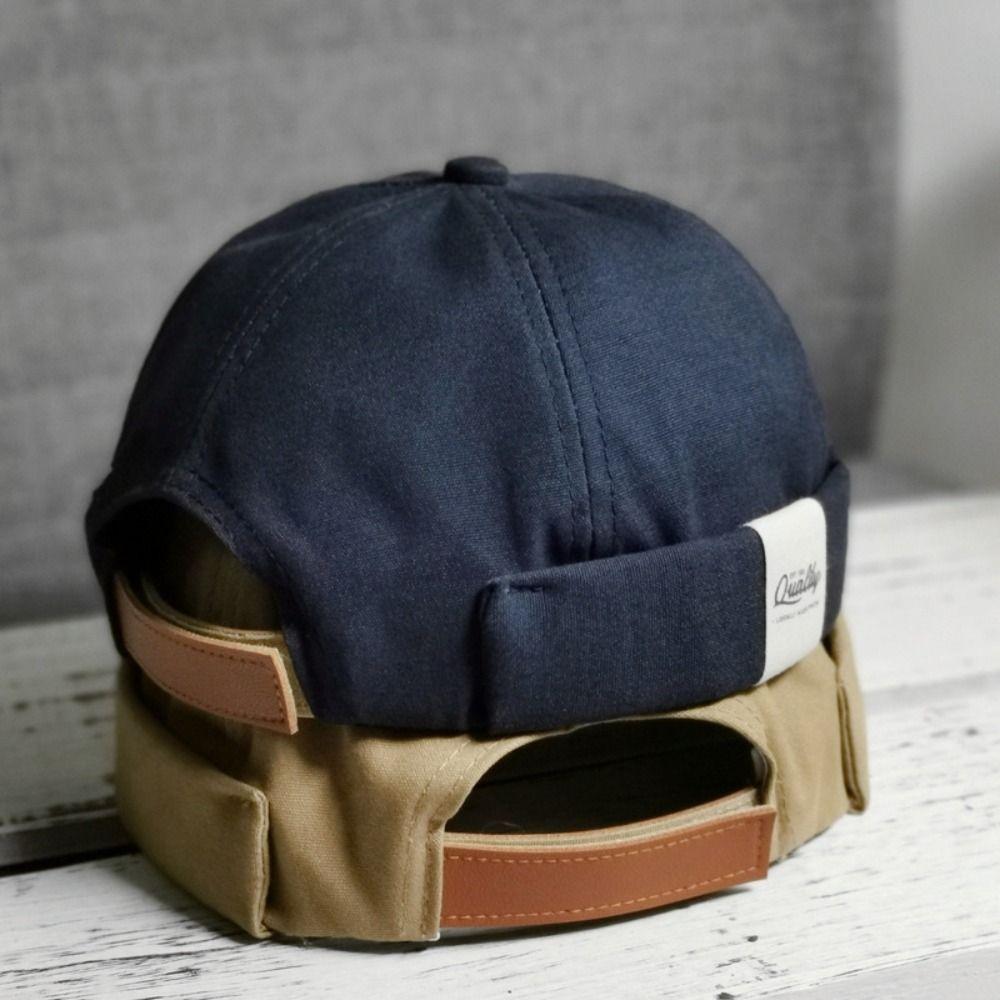 Hip Hop Dome Melon Caps Vintage Casual Melon Caps Fashion Brimless Skullies Cap  Streetwear