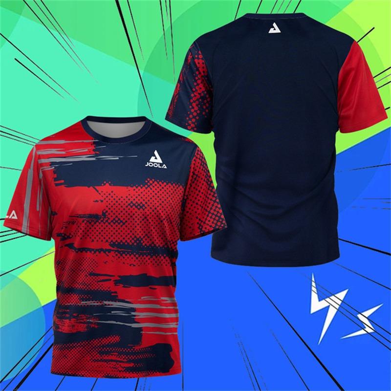 Lake Spot Table Tennis Clothing Men's T-Shirt Badminton Tennis Quick Dry Short Sleeve Men's Breathable T-Shirt Table Tennis Club