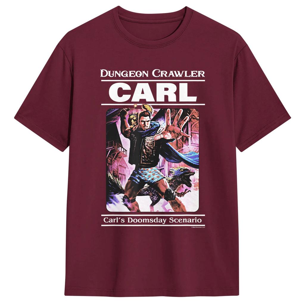 Vintage TShirt Vintage Paperback Illustration Book Dungeon Crawler Carl Cotton TShirts Fashion Tshirt Summer Awesome Clothing