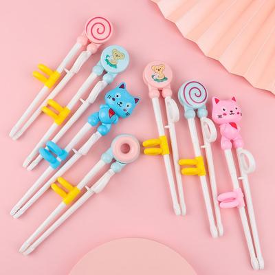 Cute Correct Usage Children Eating Training Learn Chopsticks Cartoon Chopsticks