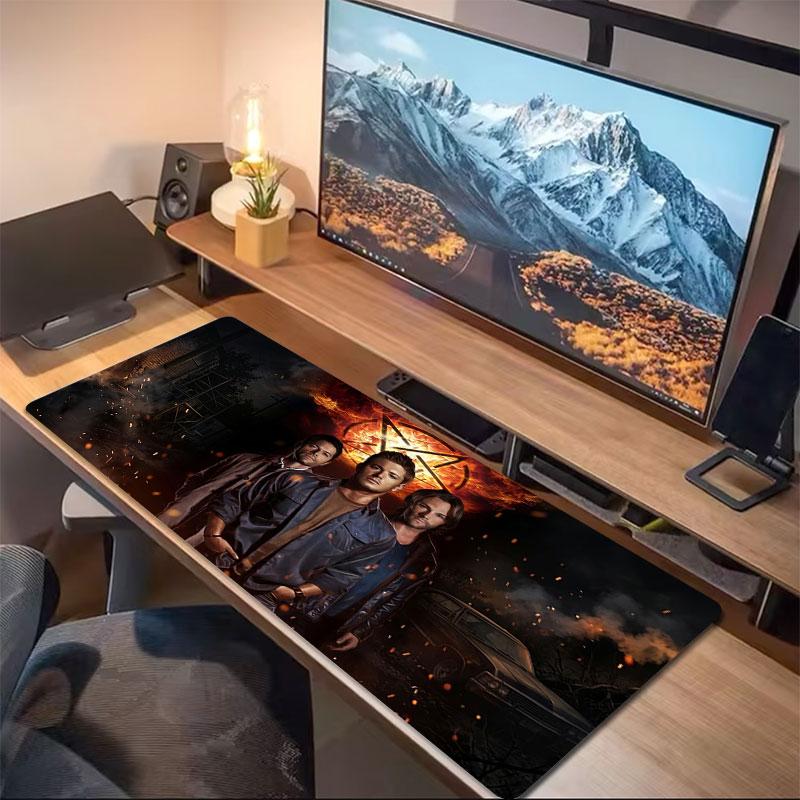 Supernatural Elements Large Size Mouse Pad Large Gaming Table Cushion Nonslip Laptop Tablet Big Mousepad Xxl Mat Mini Pc Playmat With Lock Edge