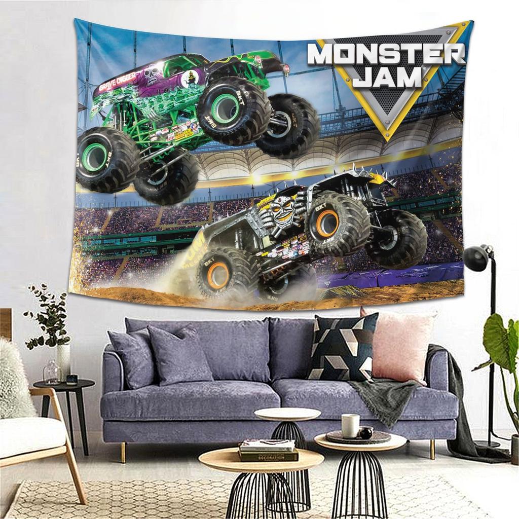Tapestry Decorazione Pattern Classico Monster Jam Arte Tappeti Estetici per Soggiorno Camera da Letto Casa Tessuto Murale Appeso a Parete