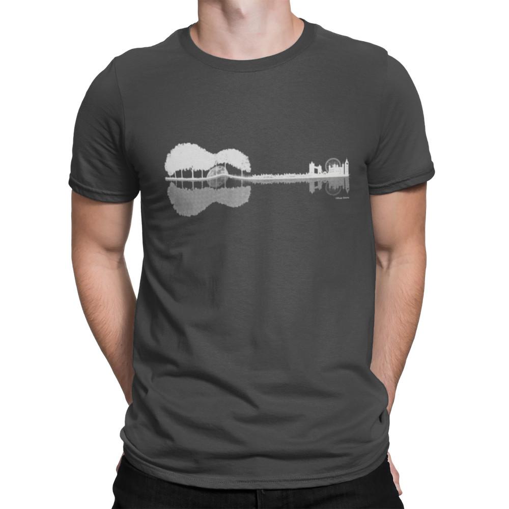 

Mens Guitarist T-Shirt London Reflection Skyline Music Festival Big Ben M