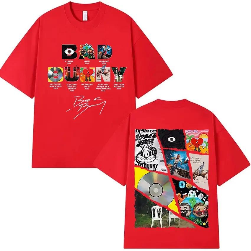 S-XXXL Men Women Singer Rapper Super Star Bad Bunny Printing Tops Adults Unisex Plus Size Short Sleeves Round Neck T-shirt