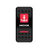 BANDC Boat Rocker Switch Cover (No Switch) Red Marine Dash Cap Labels for RV Heater Carling Switch Car Jeep Wrangler Accessories