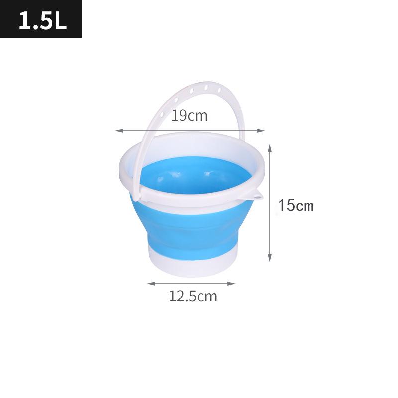 Portable Foldable Silicone Fishing Bucket - Large Capacity, Thickened Design for Outdoor and Household Use.