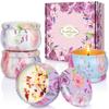 Handmade DIY Soy Wax Scented Candles with Dried Flowers: Home and Bedroom Ornaments with Essential Oil Fragrance
